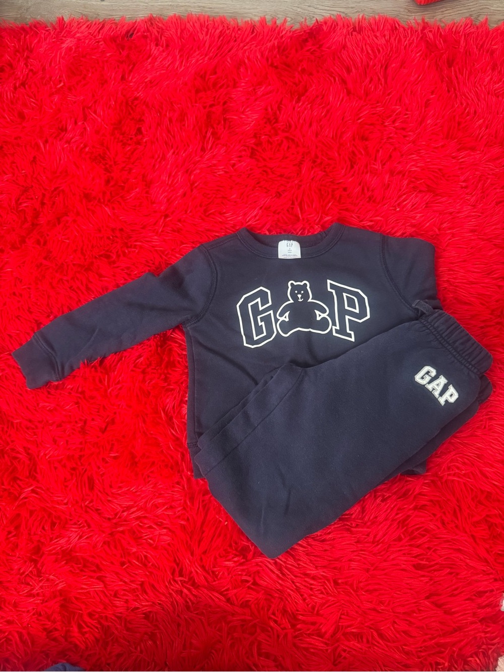 GAP Kids Navy Bear Logo Sweatshirt & Pants